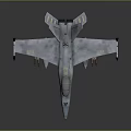 3D Rendered Gray Fighter Jet With Detailed Cockpit And Weapon Mounts