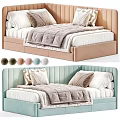 Modern Upholstered Sofa Bed With Soft Pillows And Multiple Color Options