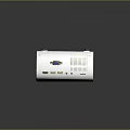 White Compact Projection Surveillance Monitor With Modern Design Lens And Ventilation Slots