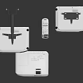 Electronic Appliances Projectors Featuring Ceiling Wall Mounts And Remote Control Design 3d model