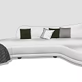 Modern Multiplayer Sofa Curved Sofa 3d model