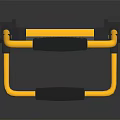 Portable Folding Furniture With Yellow Black Frame Handle And Stable Stand Design