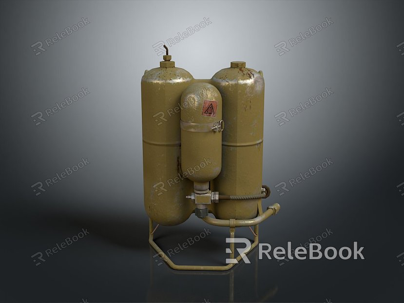 Pressure tank sci-fi gas tank gas tank steam cylinder hydrogen cylinder helium cylinder small steam cylinder model