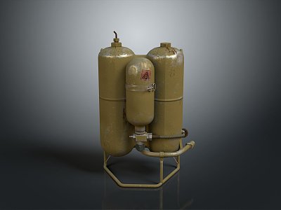 Pressure tank sci-fi gas tank gas tank steam cylinder hydrogen cylinder helium cylinder small steam cylinder model