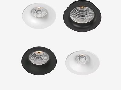 White And Black Downlights And Spotlights With Modern Design For Home Use 3d model