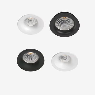 White And Black Downlights And Spotlights With Modern Design For Home Use 3d model