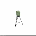 Green Equipment With Black Tripod Stand For Stable Outdoor Support