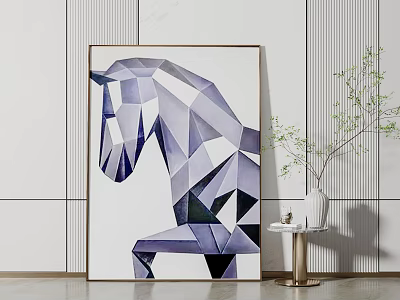 Modern Animal Paintings Restaurant Decorative Painting 3d model