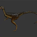 Realistic Dinosaur 3D Model With Detailed Skin Sharp Teeth And Long Tail Standing Pose