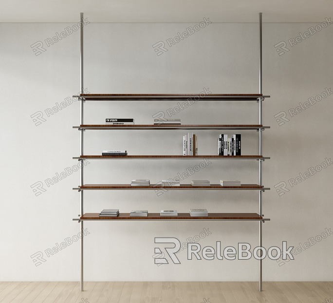 Modern Bookshelf Floor-Standing Bookshelf Laminated Bookshelf model