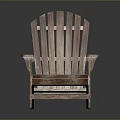 Classic Wooden Armchair Design With Slatted Backrest And Sturdy Armrests