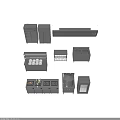 Stainless Steel Kitchenware Collection With Refrigerator Cabinets Range Hood Sink Stove And Steamer