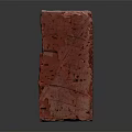 Red Construction Brick With Rough Textured Surface And Gray Base Details 3d model