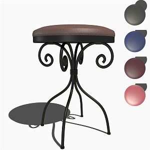 Industrial LOFT Bar Stool Bar Stool Single Chair Dining Chair Leisure Chair 3d model