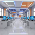 Modern Classroom Virtual Simulation Classroom Computer Classroom Robot Classroom Professional Classroom Maker 3d model