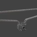 Mechanical Chain Gear Assembly With Metal Shaft And Industrial Components