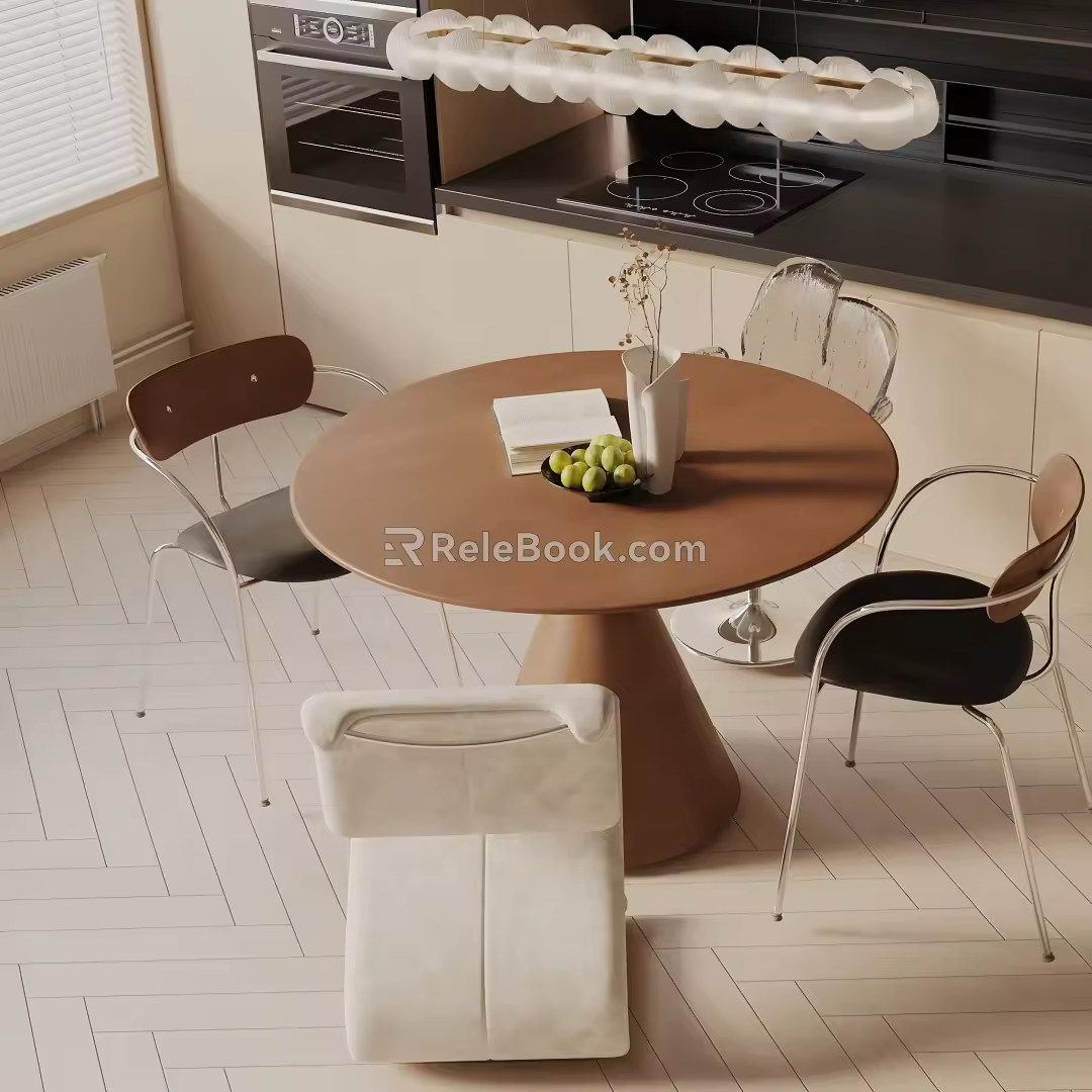 Modern dining table 3d model