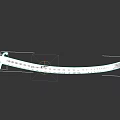 Detailed Historical Saber With Silver Curved Blade Golden Hilt And Black Handle On Dark Background