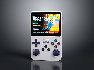 Portable MEGADRIVE Handheld Game Console With Colorful Game Display And Controller Buttons 3d model