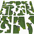 Micro Landform Design Featuring Green Grass Stones Small Plants And Various Shapes