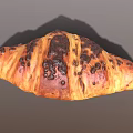 Freshly Baked Golden Brown Croissant With Buttery Layers And Crispy Texture