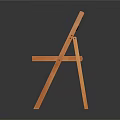 Wooden Folding Chair With Rattan Woven Seat And Backrest Minimalist Style