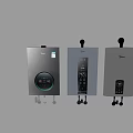 Midea Kitchen Appliances Wall Mounted Different Colors With Digital Displays 3d model