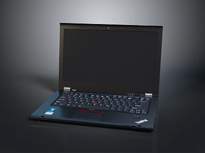 Modern Black Laptop With Sleek Design Classic Keyboard And Clear Screen 3d model