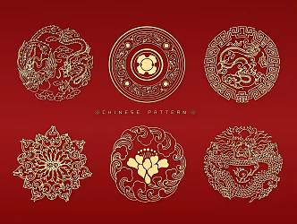 Dragon and Phoenix Classical Round Ring Decorative Pattern Baixiahua Hollow Carved Pattern 3d model