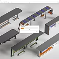 Modern Bus Station Designs With Various Roof Structures Seating And Information Boards