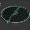 Circular Industrial Tank With Black Surface And Central Metal Mechanism 3d model