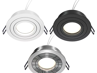 Modern Recessed Downlights Spotlights With White Black Silver Colors For Home Lighting 3d model