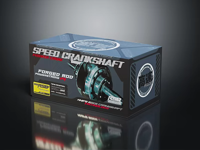 Premium High Performance Speed Crankshaft Forged Rod Precision Engineered Product Box 3d model