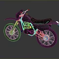 Modern Black Dirt Bike With Sleek Design Large Wheels And Black Seat