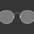 Round Metal Frame Glasses With Transparent Lenses And Sleek Minimalist Design