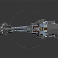 Futuristic Lego Style Sci Fi Spaceship Model With Cockpit And Metallic Engines