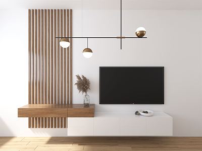 Modern TV background wall Simple background wall model