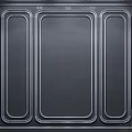 Elegant Modern Gypsum Molding With Symmetrical Lines On Deep Gray Panel
