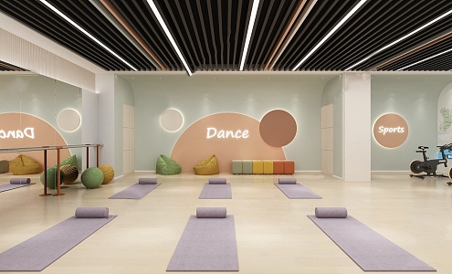 Modern Dance Room 3d model