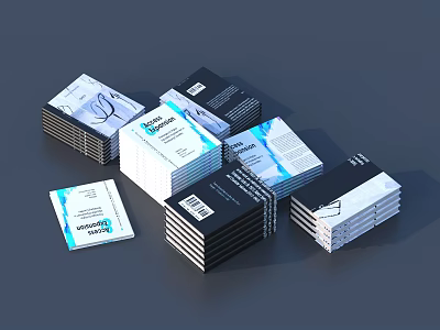 Multi Tier Storage Shelf with Stacked Organized Items Black White Blue Designs 3d model
