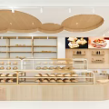 Nordic Bakery Dessert Bakery Container Store Container Cashier Bread Rack Cabinet Combination Log Bread Cabinet 3d model