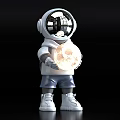 Astronaut Table Lamp with Glowing Moon Sphere Design for Kids Bedroom Decorative Use