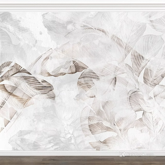 Artistic Stylish Leaf Pattern Decorative Component For Modern Interior Design 3d model 