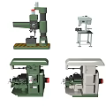 Various Types Of Industrial Equipment Including Green And White Metalworking Machines