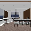 Hotel Public Lounge Area With Comfortable Sofas Modern Coffee Tables And Floor To Ceiling Windows