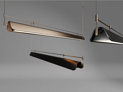 Modern Pendant Lights With Sleek Metal Design And Geometric Shapes For Contemporary Decor 3d model