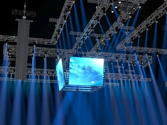 stage top lamp frame structure truss frame truss computer lamp volume beam whole column audio hoisting large screen electric hoist 3d model