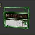 Vintage Rusted Portable Radio With Retro Design Classic Tuning Dial And Handle
