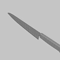 Sharp Metallic Weapon Knife With Black Riveted Handle Glossy Blade And Metallic Finish