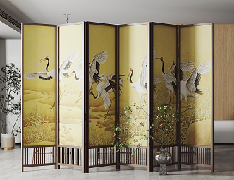 new chinese style screen 3d model